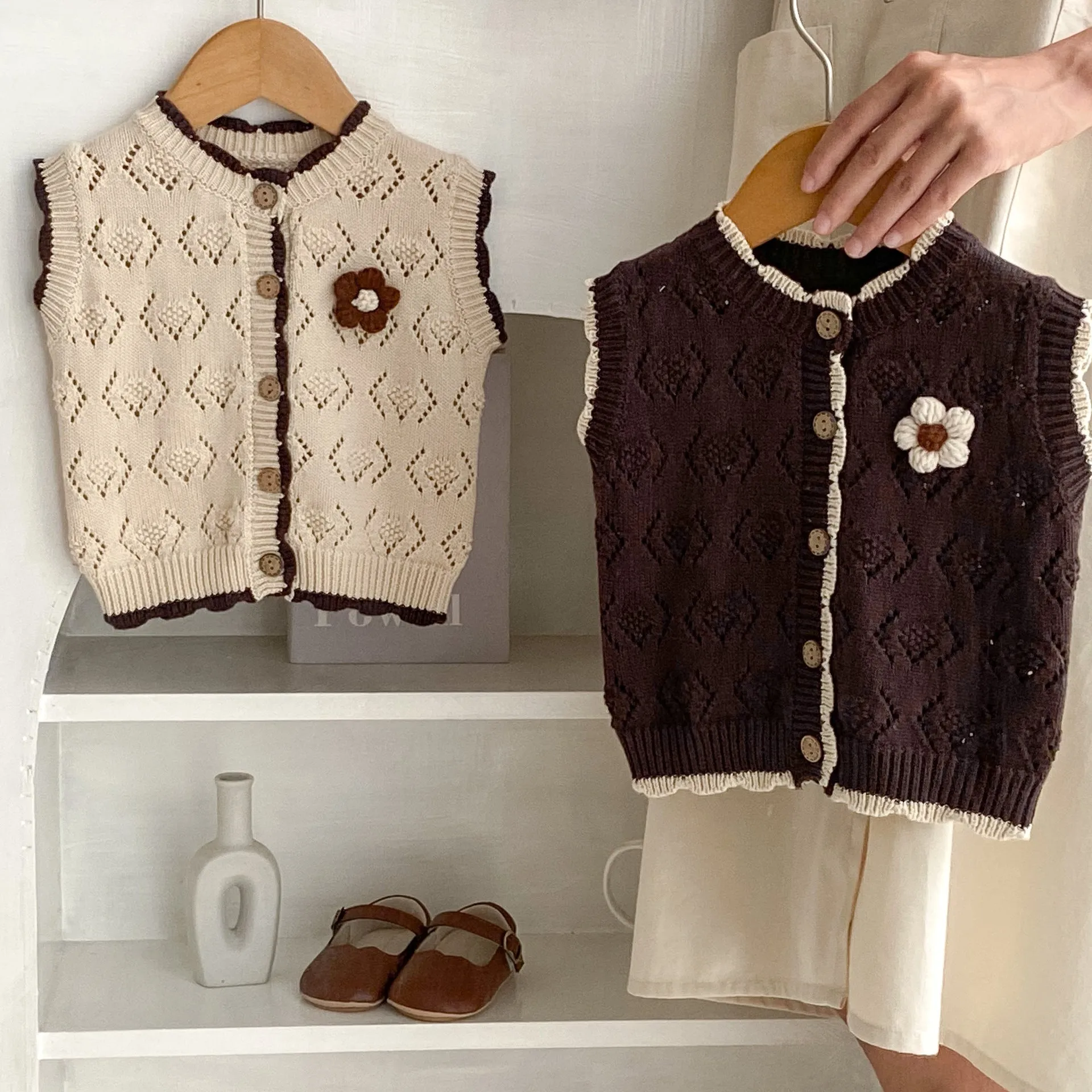 Baby Kid Girls Solid Color Vests Waistcoats Wholesale 230828158