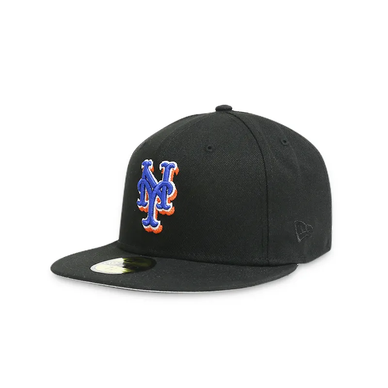 [70637649] New York Mets Men's Black Fitted Hat