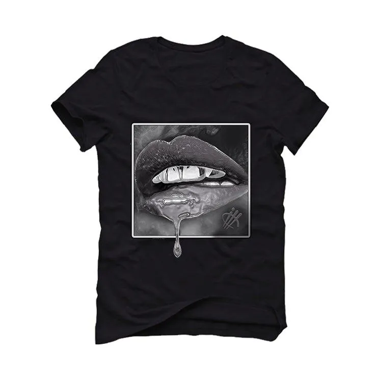 Air Jordan 13 Retro Atmosphere Grey Black T-Shirt with Lipstick Detail - Stylish Athletic Wear