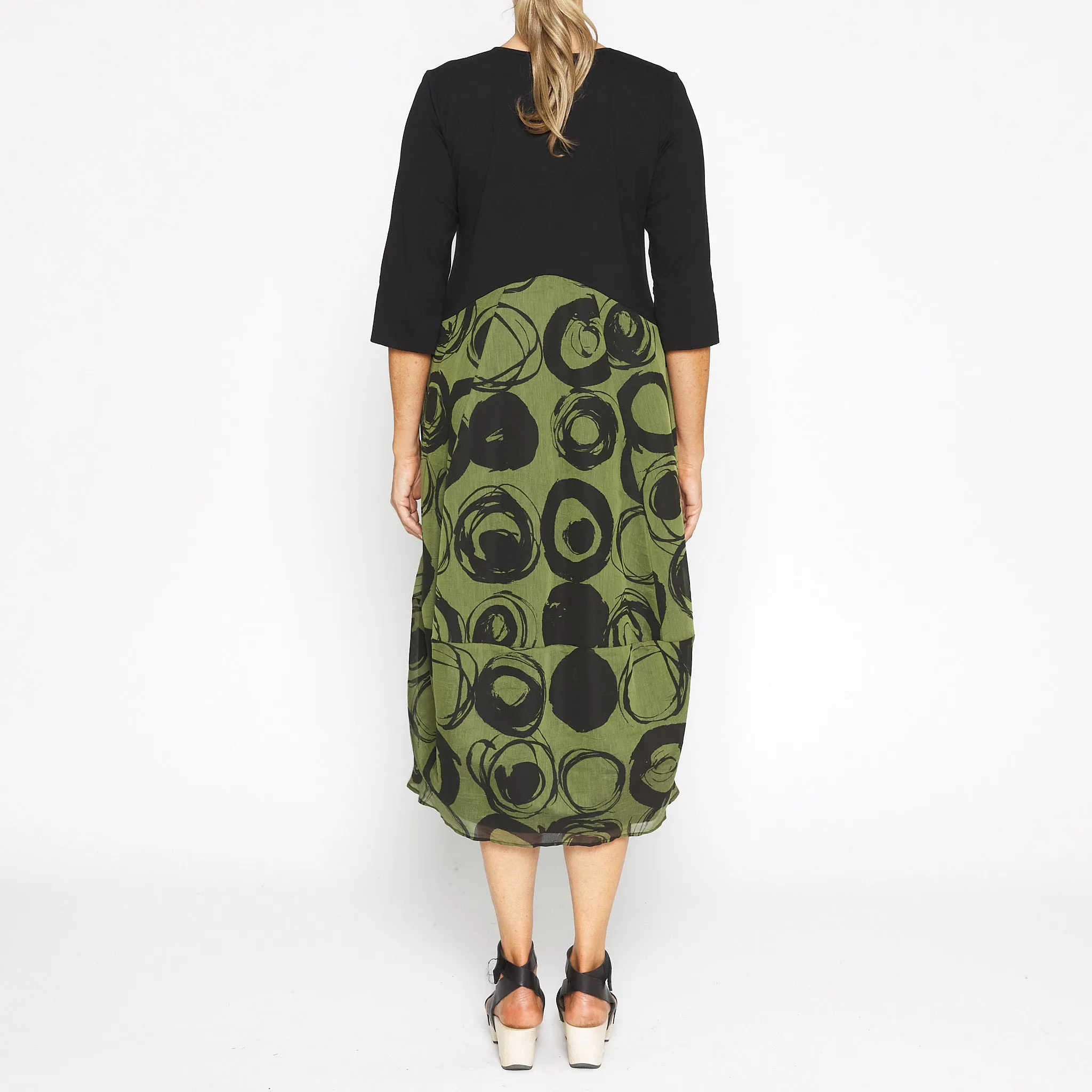 Archer Khaki Circles Dress