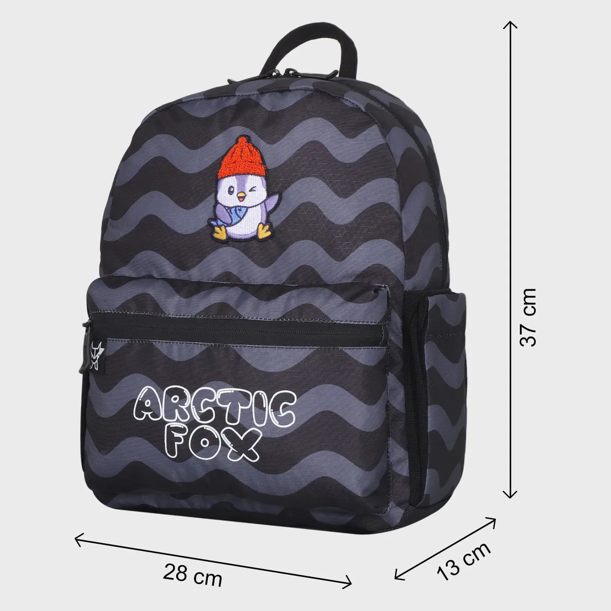 Arctic Fox Frost Black School Backpack for Boys and Girls