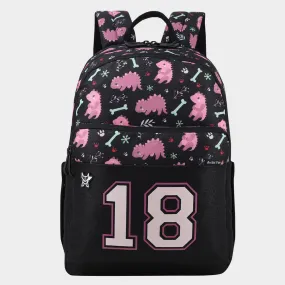 Arctic Fox Saurus Pink School Backpack for Boys and Girls