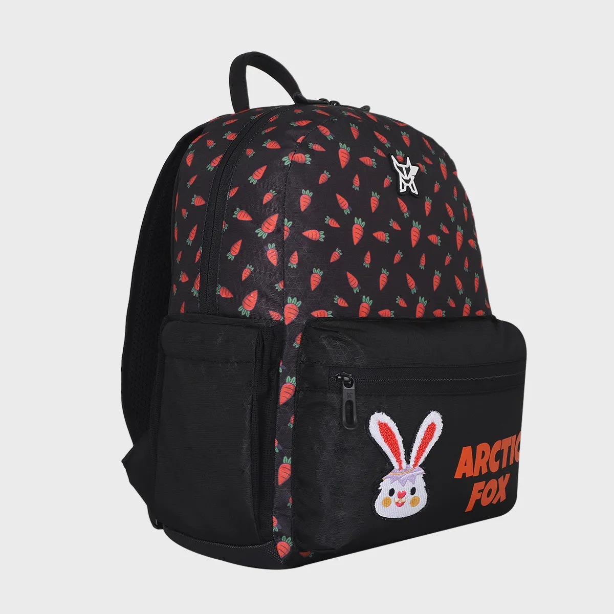 Arctic Fox Bunny Orange School Backpack for Boys and Girls