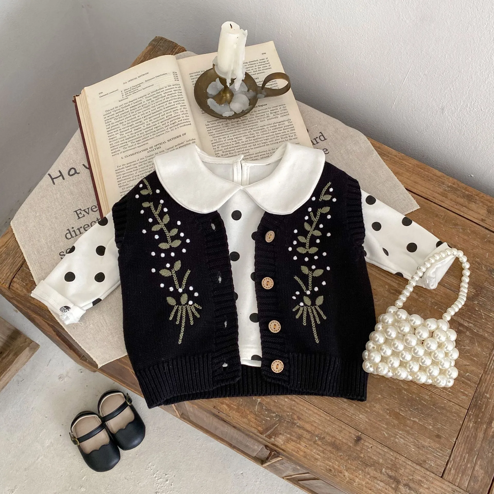 Baby Kid Girls Embroidered Vests Waistcoats And Cardigan Wholesale 230828346