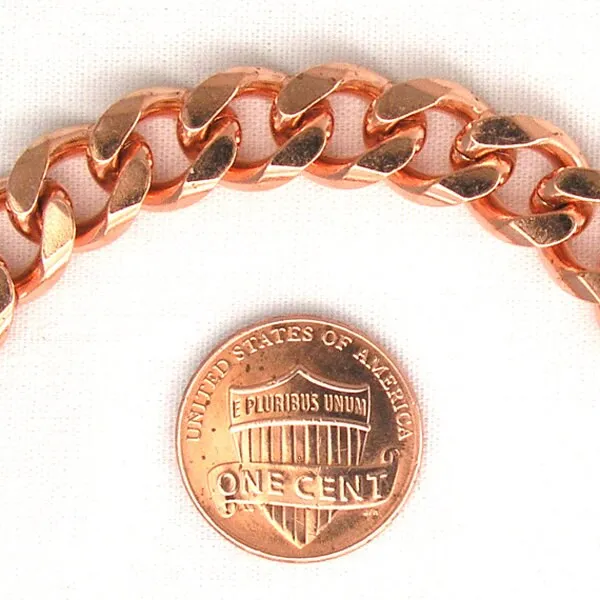 Bulk Copper Curb Chain 10mm Heavy Copper Chain by the Foot FC76 Copper Jewelry Making Supplies