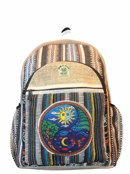 Backpack - Hemp Yin Yang Moon