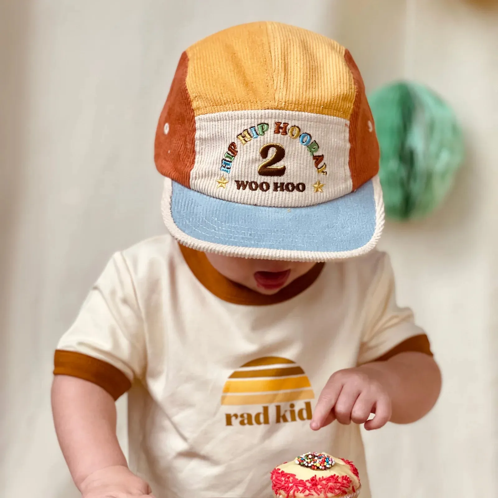 Banabae 2nd Birthday Cord Hat - Primary Spliced