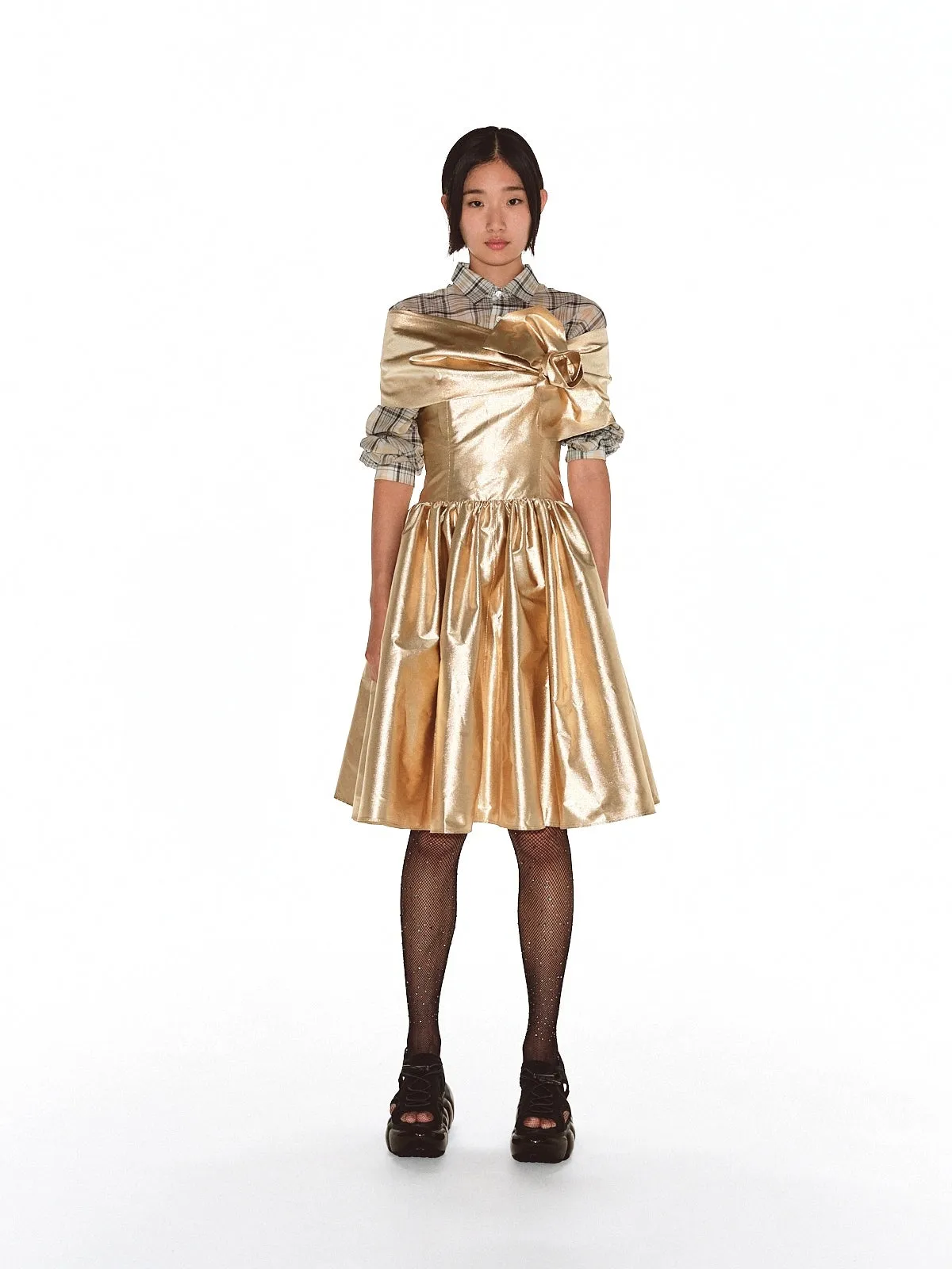 Big Ribbon Dress / Gold