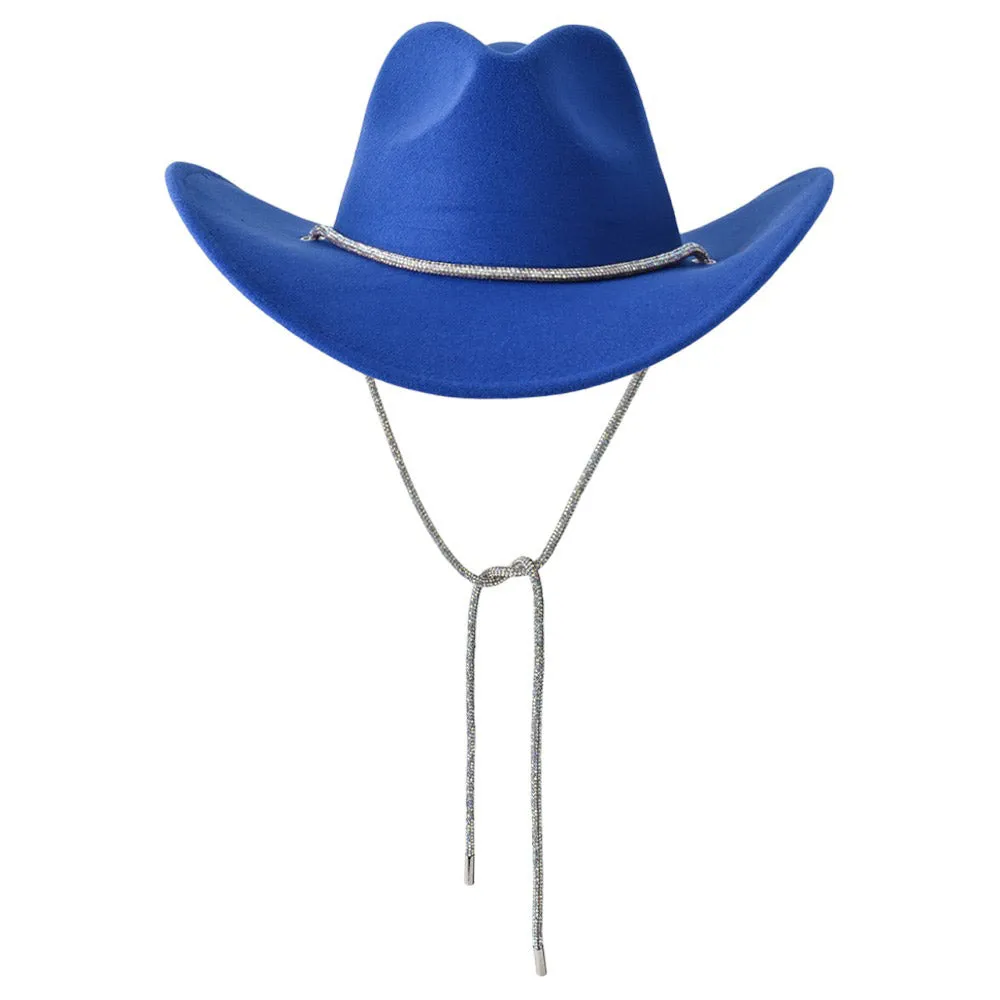 Bling Band Strap Cowboy Fedora Panama Hat