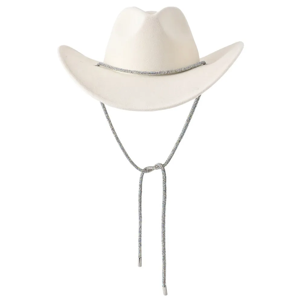 Bling Band Strap Cowboy Fedora Panama Hat