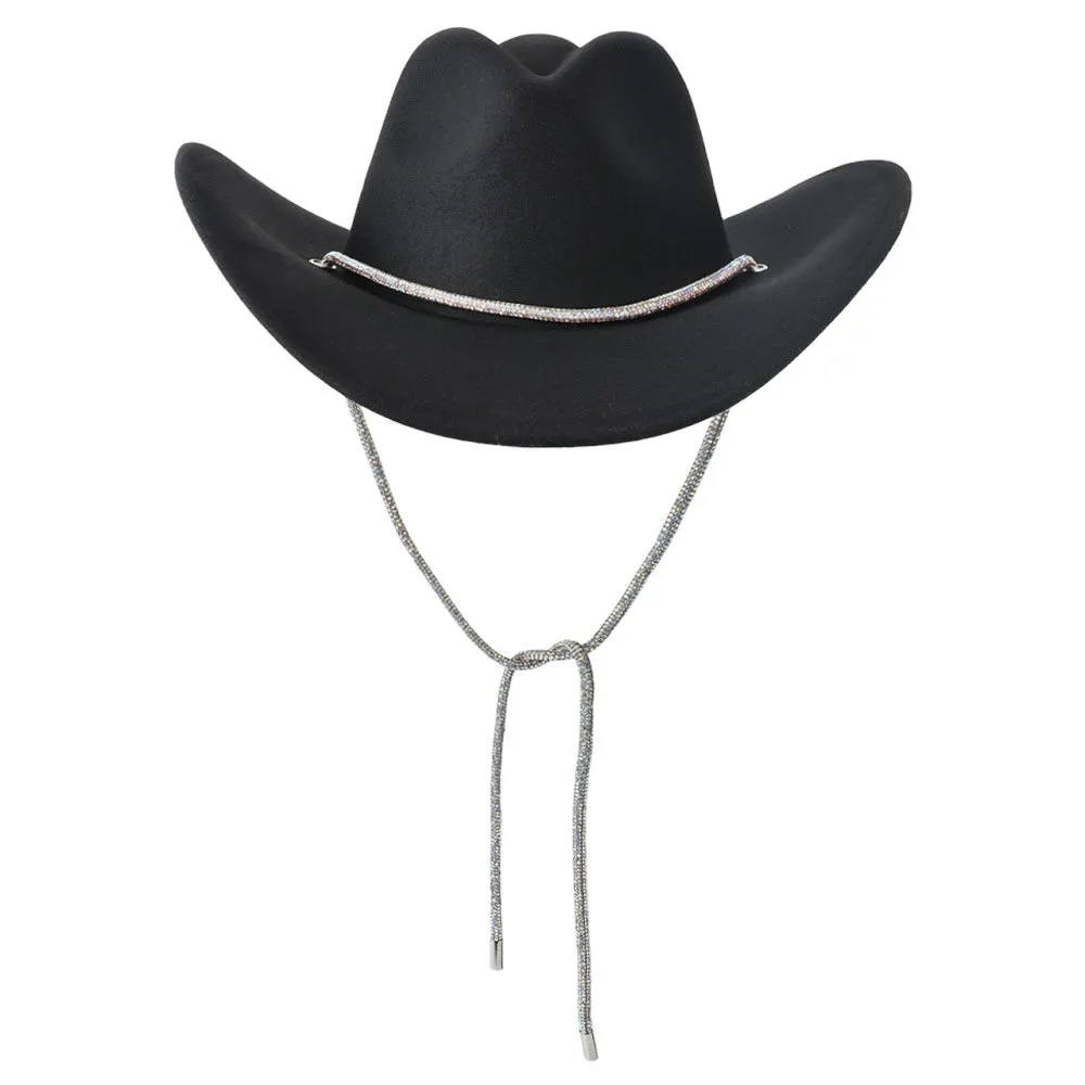 Bling Band Strap Cowboy Fedora Panama Hat