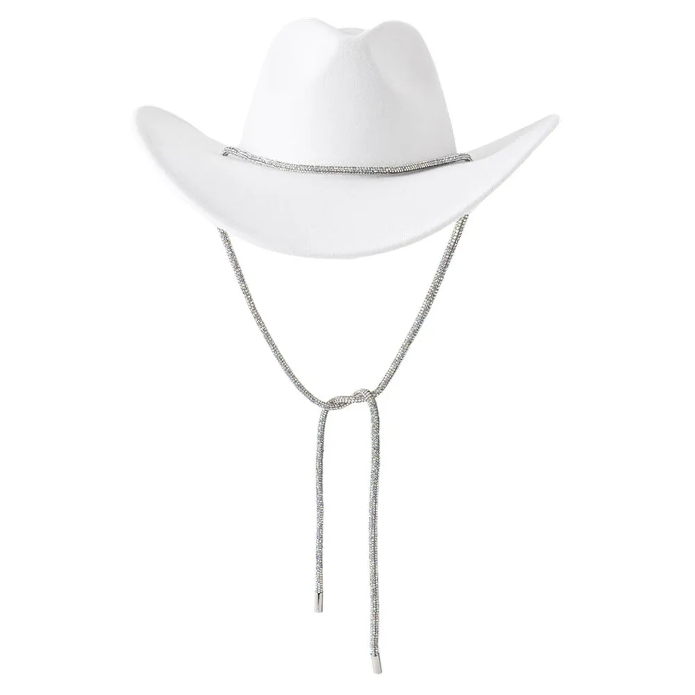 Bling Band Strap Cowboy Fedora Panama Hat