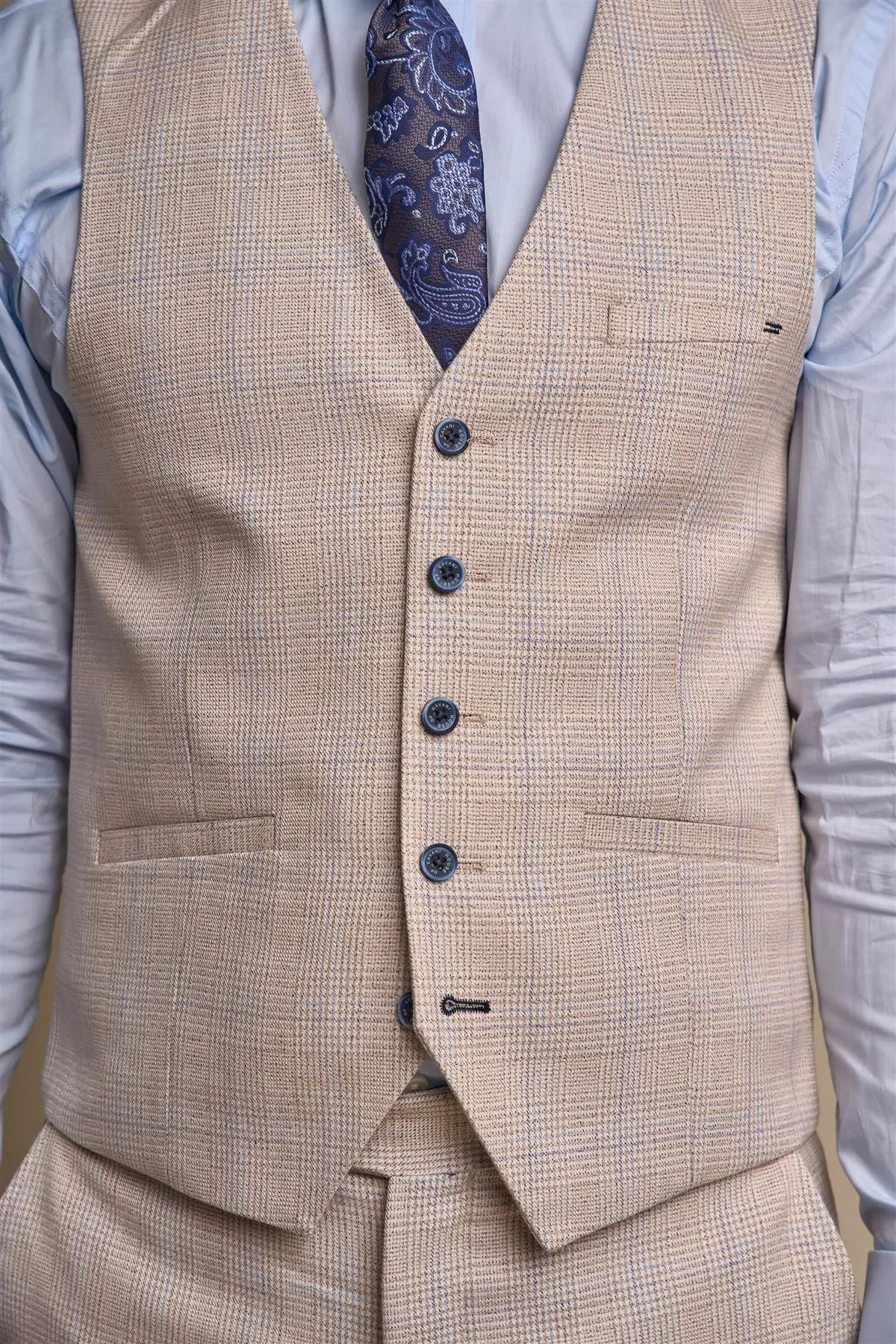 Caridi Beige Waistcoat