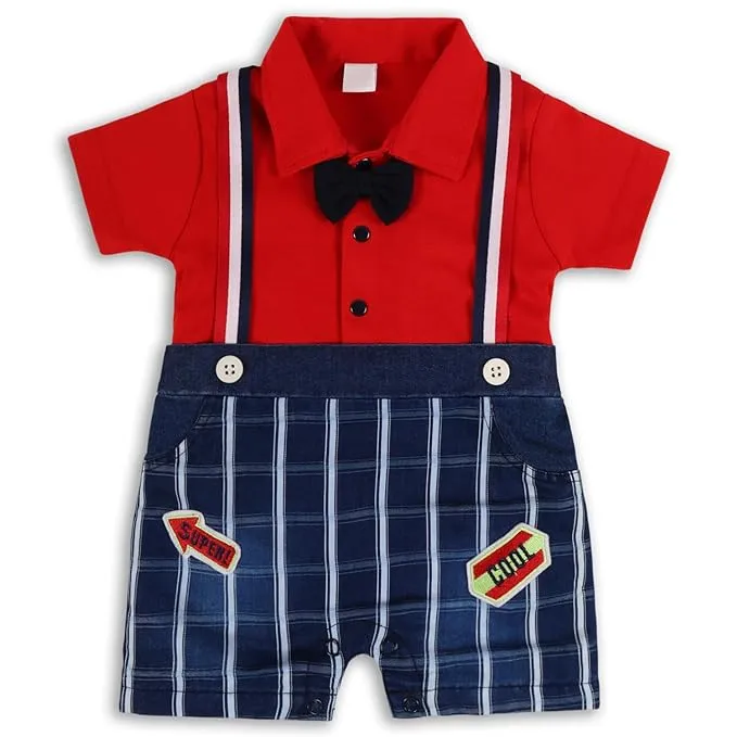 Boys Patch work  T- Shirt And Dungaree