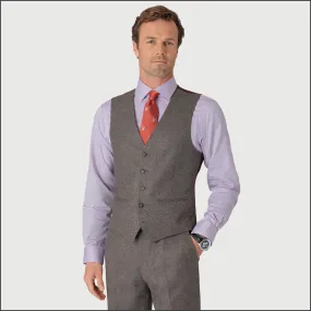 Brook Taverner Clifford Grey Donegal Wool Suit Waistcoat<><>