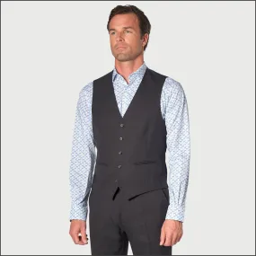 Brook Taverner Wells Charcoal Wool Blend Waistcoat<><>