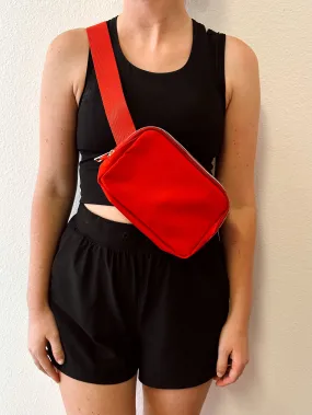 bum belt bag in red