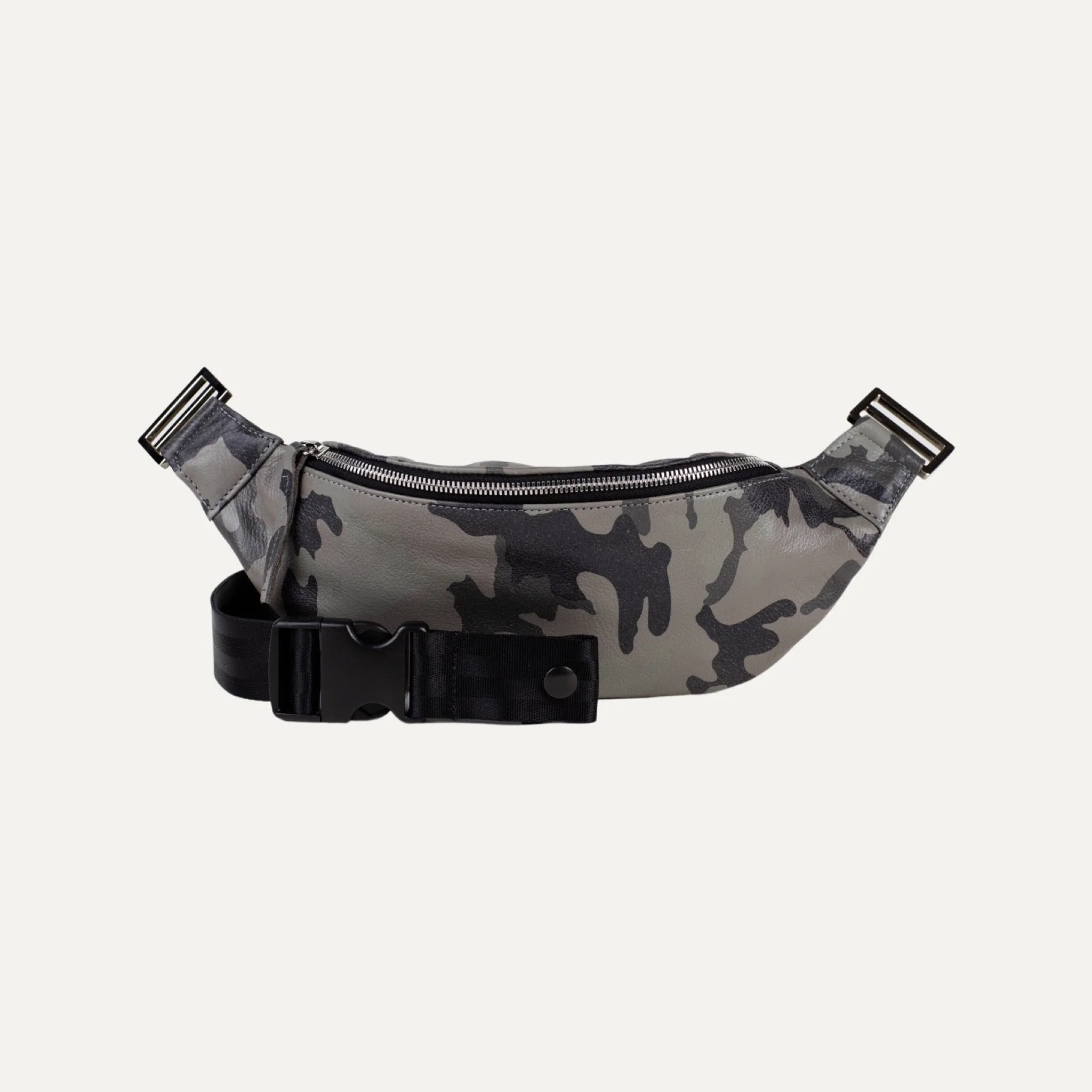 CAMO/SLV/FP  Camo leather crossbody Fanny