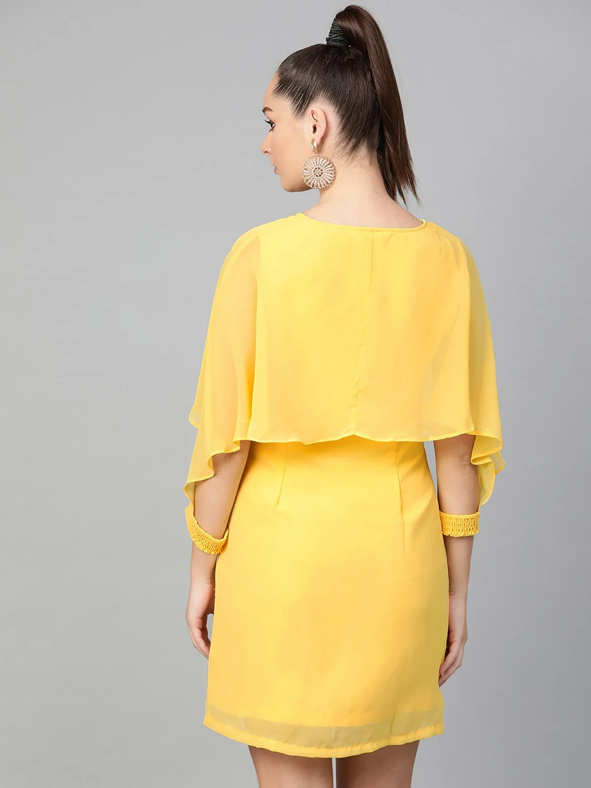 Cape Sleeve Dress