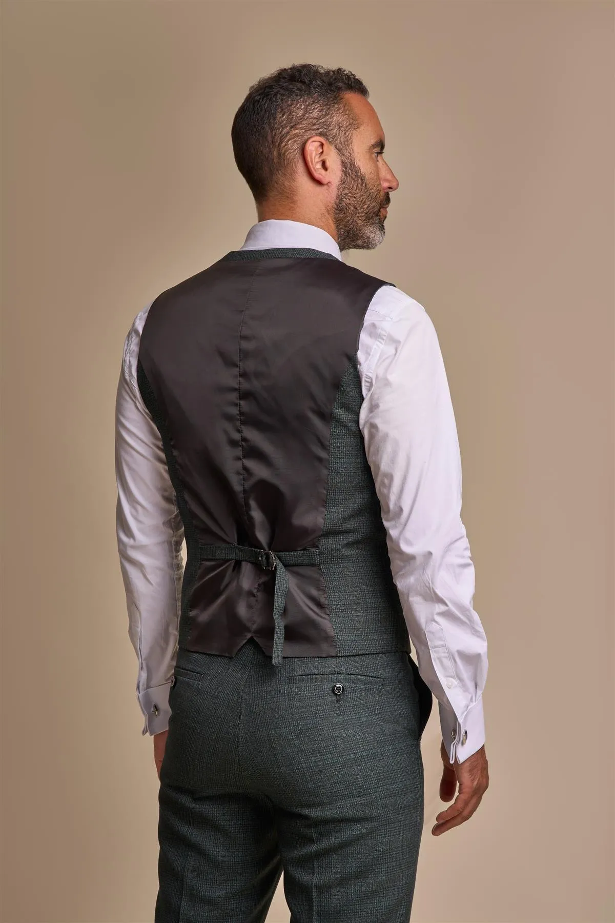 Caridi Olive Slim Fit Waistcoat