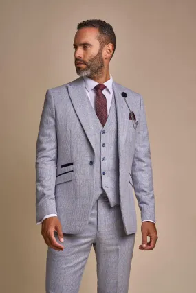 Caridi Sky Regular Check Three Piece Suit