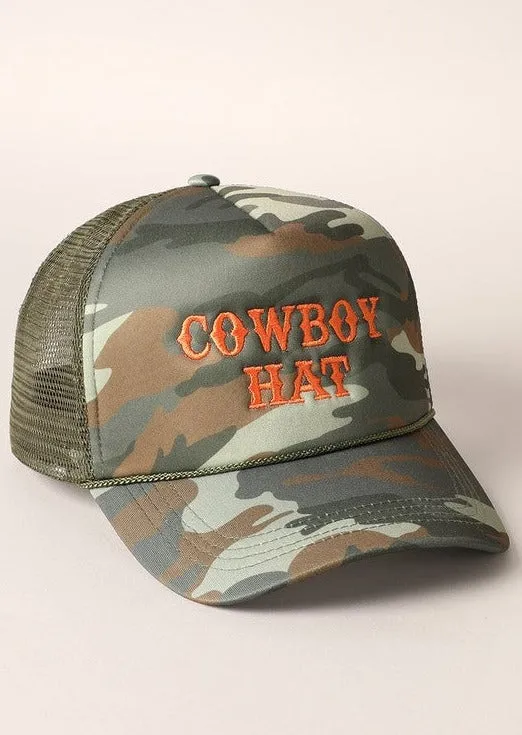 Cowboy Hat Embroidered Cap - 3 styles