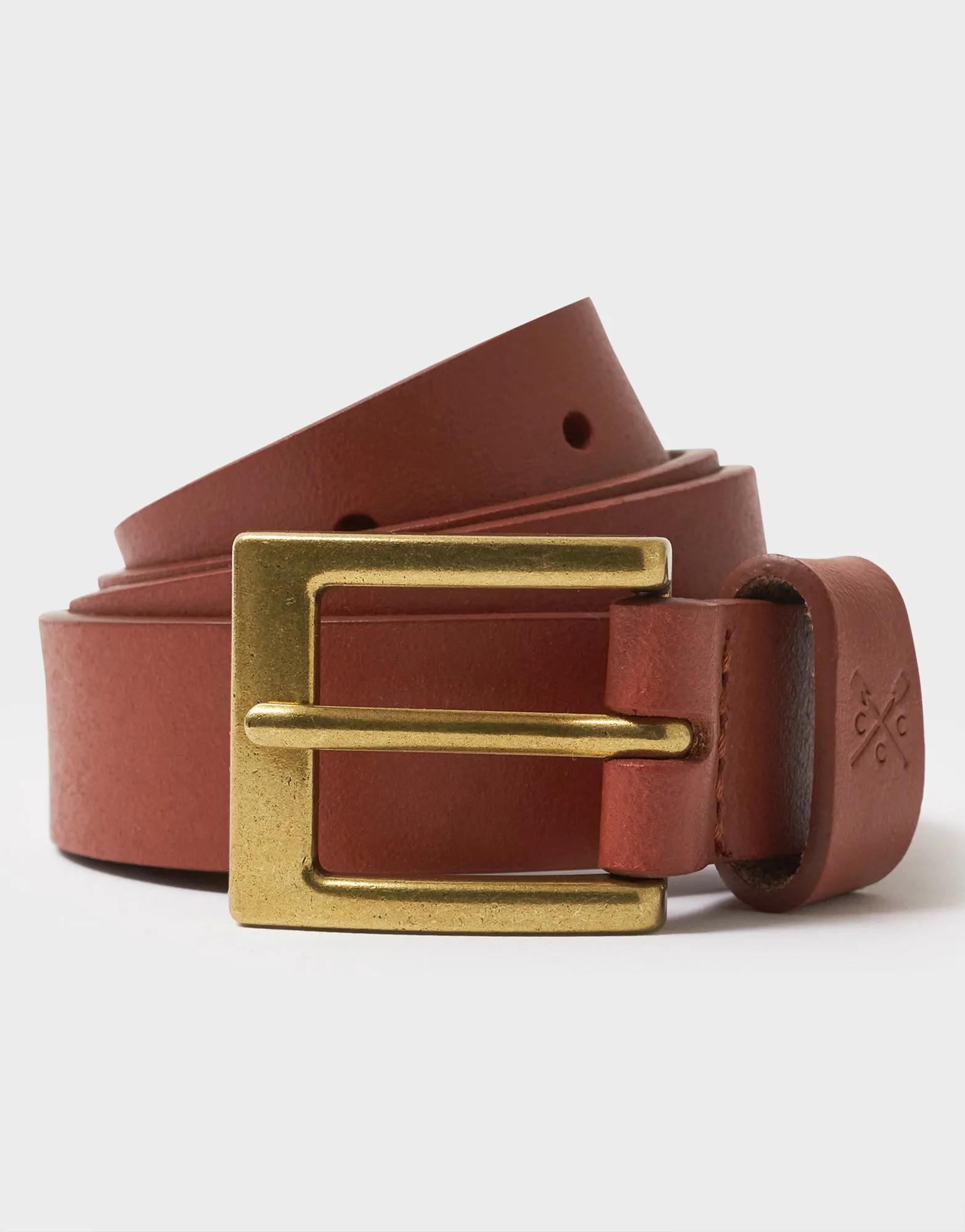 Crew Clothing - Classic Leather Belt - Tan