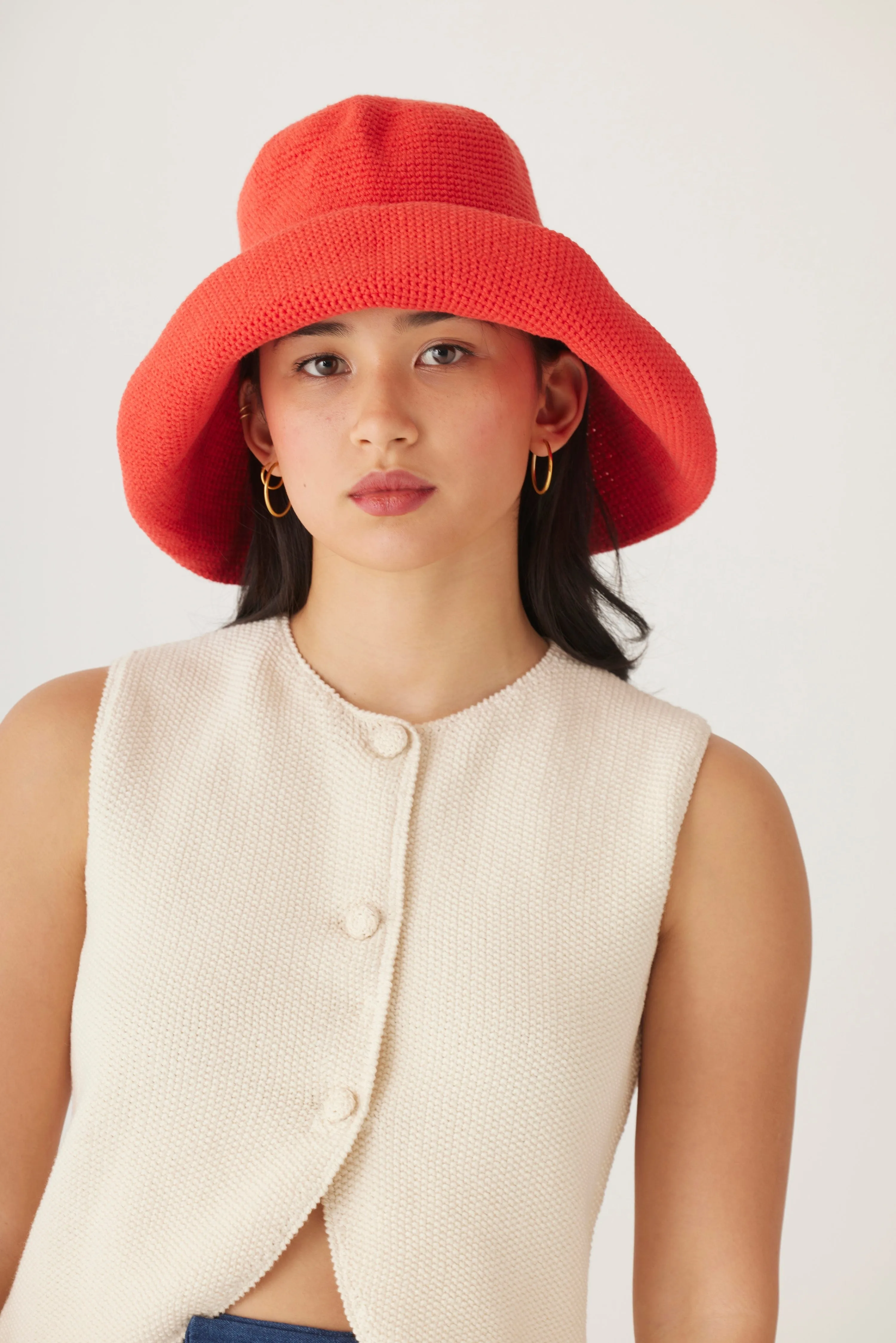 Crochet Sun Hat in Pima Cotton