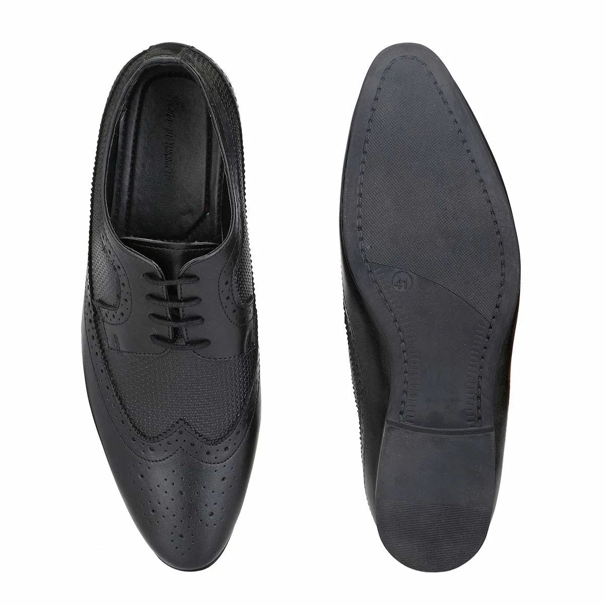 Black Lace up Brogue Shoes