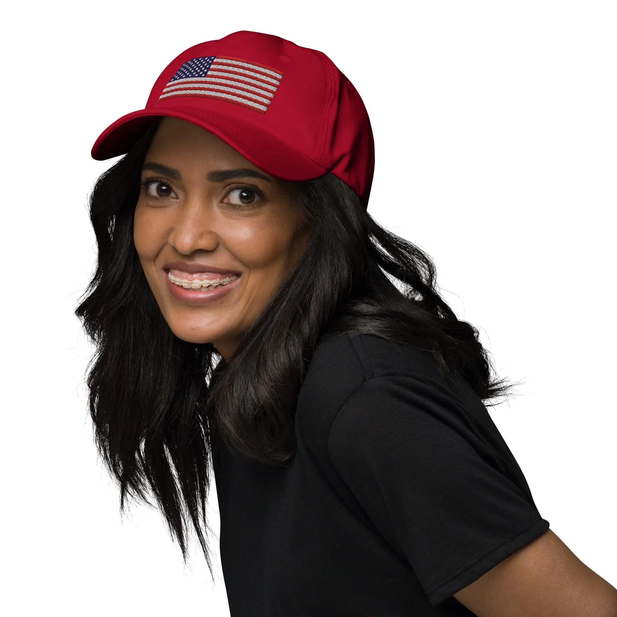 Embroidered USA Flag Dad Hat