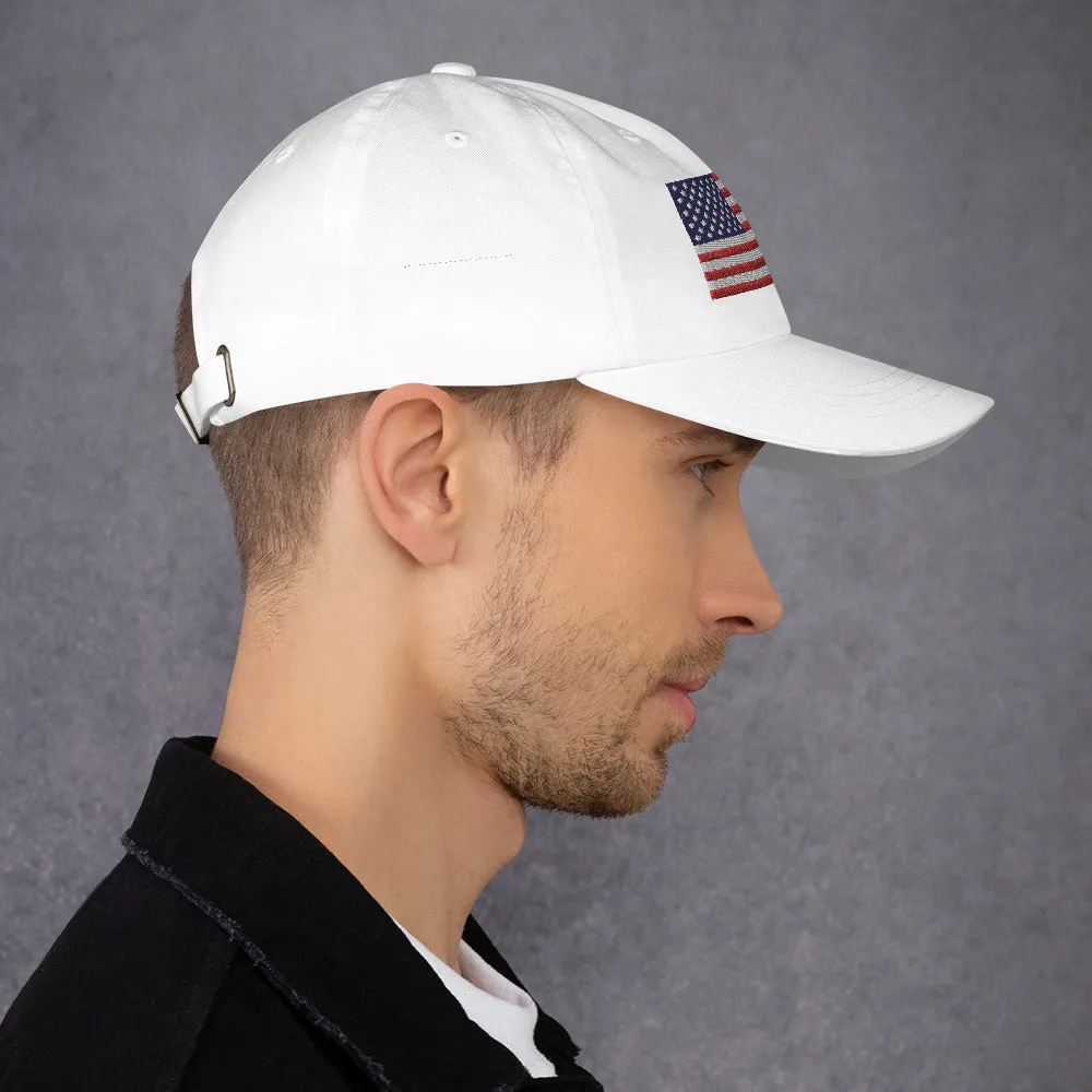 Embroidered USA Flag Dad Hat