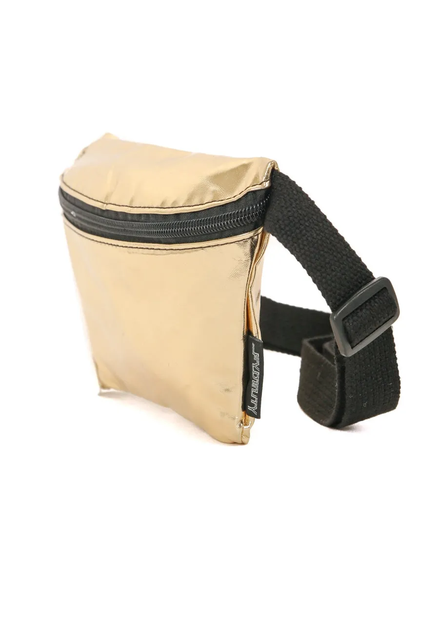 Metallic Gold Ultra-Slim Fanny Pack