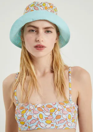 Fish Print Reversible Bucket Hat