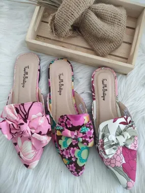 Flower Sandals with Tie