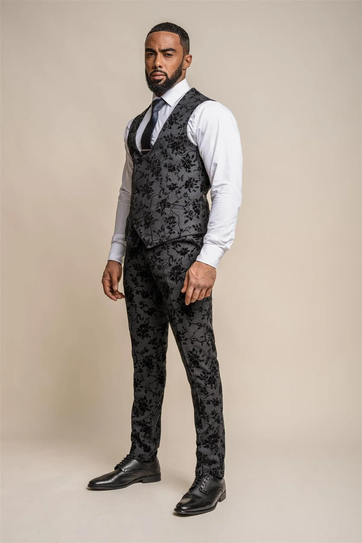 Georgi Floral Double Breasted Waistcoat