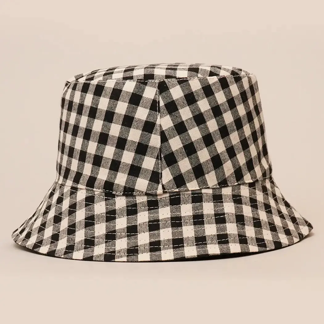 Gingham Reversible Bucket Hat - Several Colors