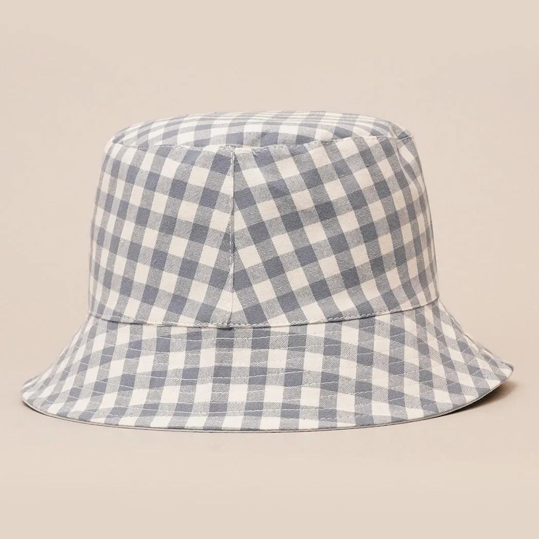 Gingham Reversible Bucket Hat - Several Colors