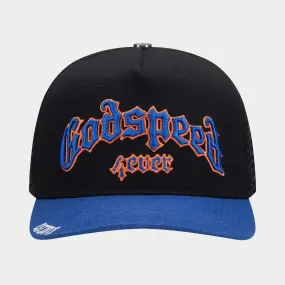 GODSPEED GS FOREVER TRUCKER HAT BLACK/METS BLUE