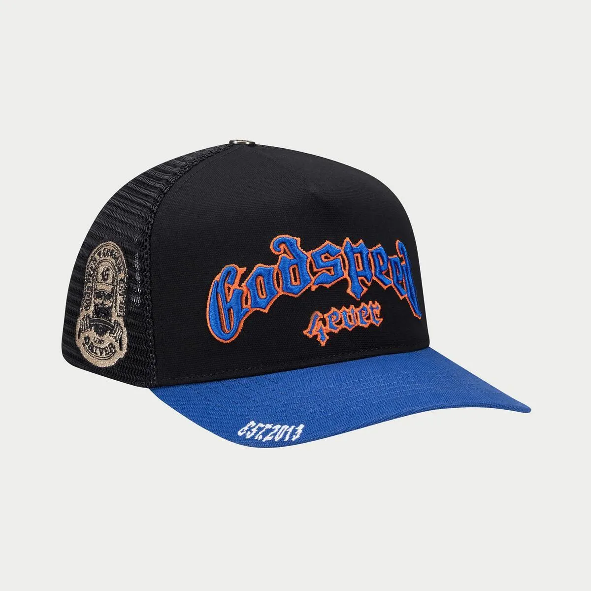 GODSPEED GS FOREVER TRUCKER HAT BLACK/METS BLUE