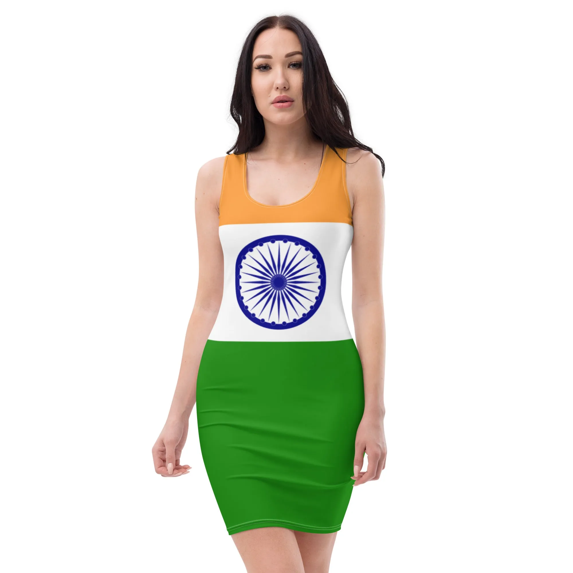 Indian Dress With Colors Of The India Flag / India Clothing Style For Patriot Day