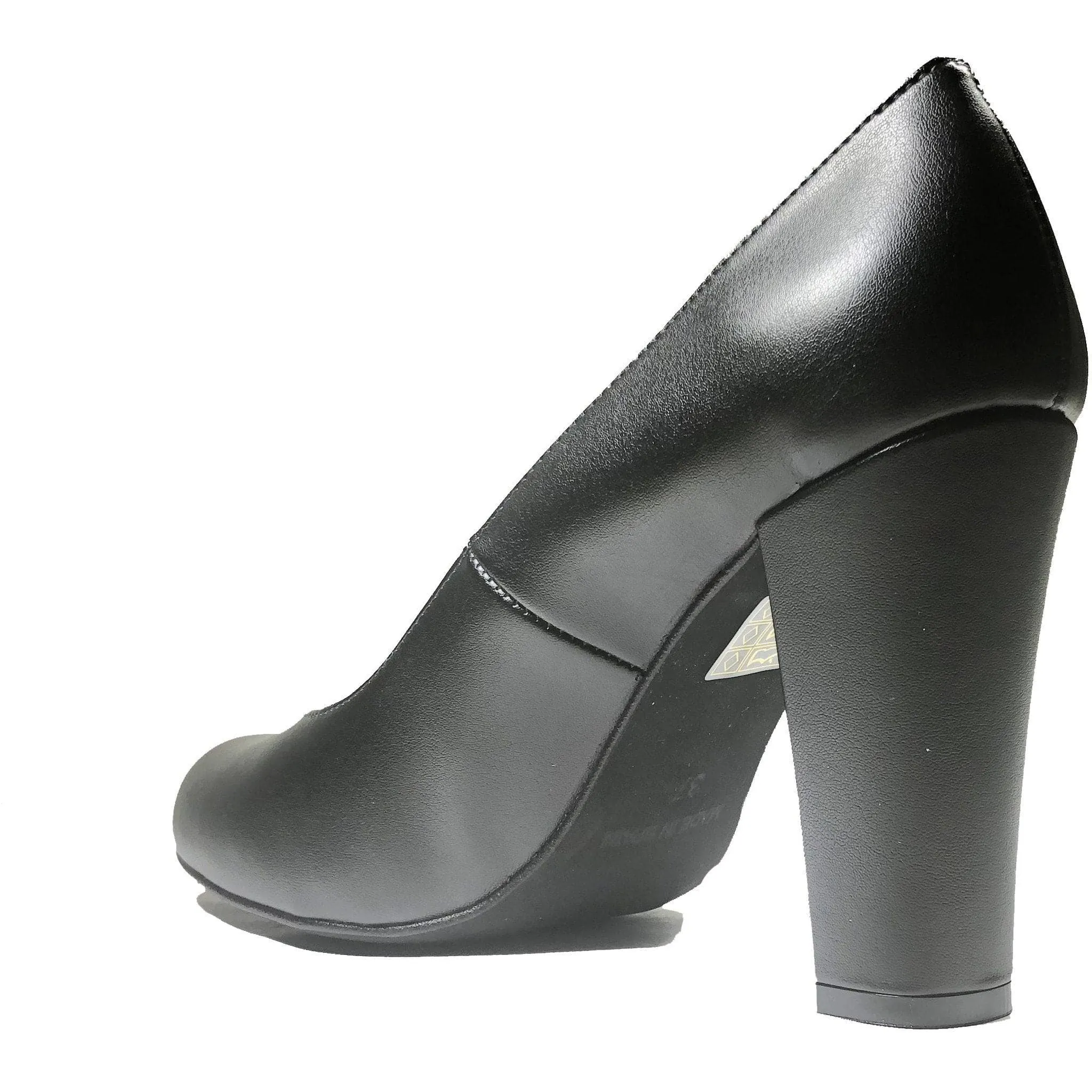 'Tanya' Black vegan leather high heel by Zette Shoes