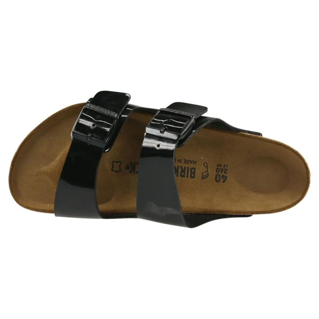 Birkenstock Arizona Patent Black Birko-Flor Womens Sandals - UK 7