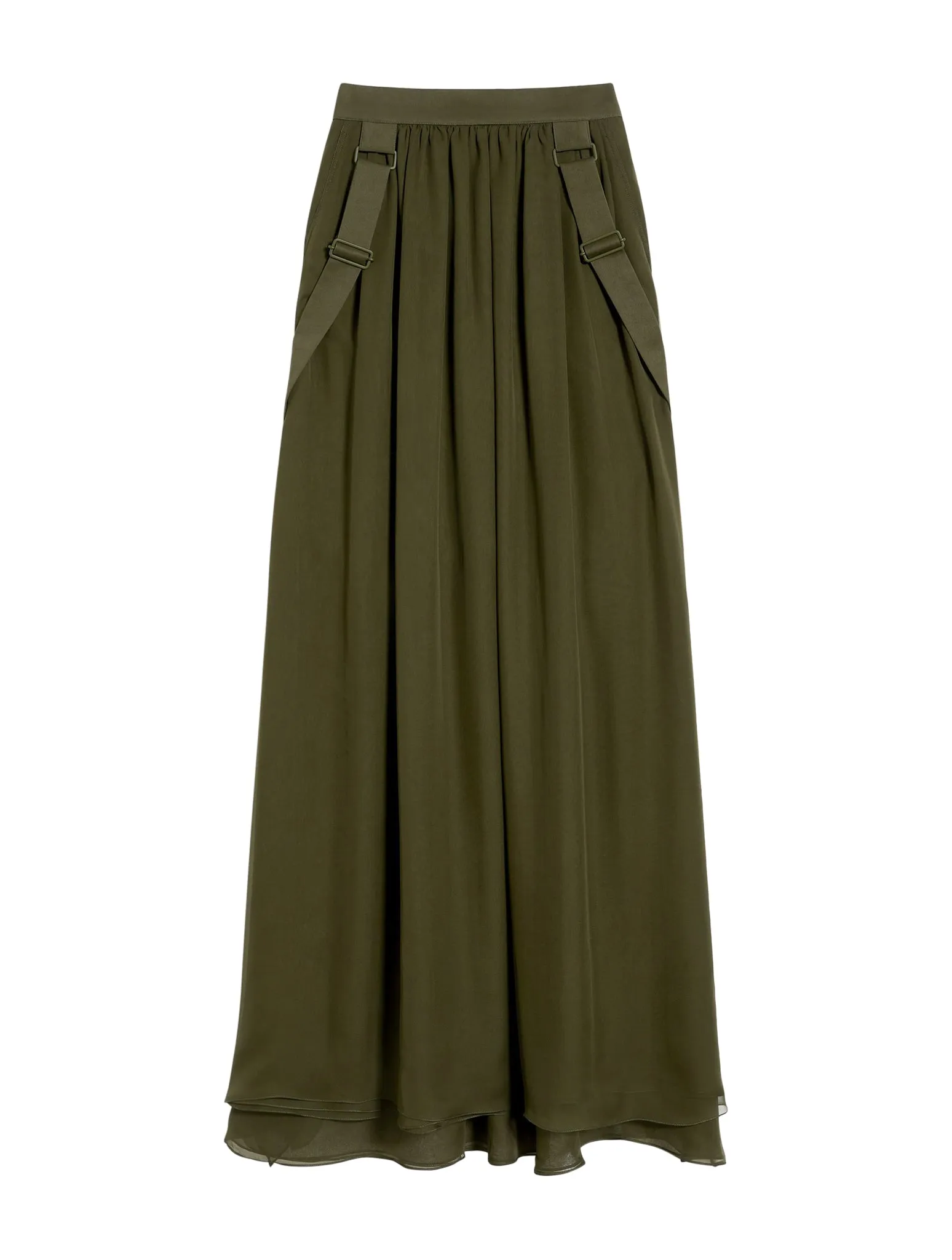 Long skirt in silk chiffon