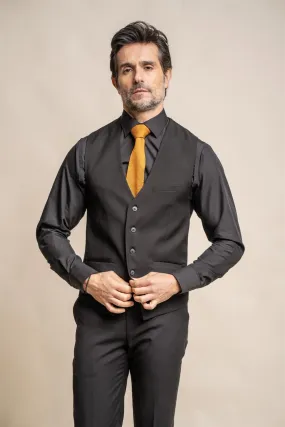 Marco Black Waistcoat