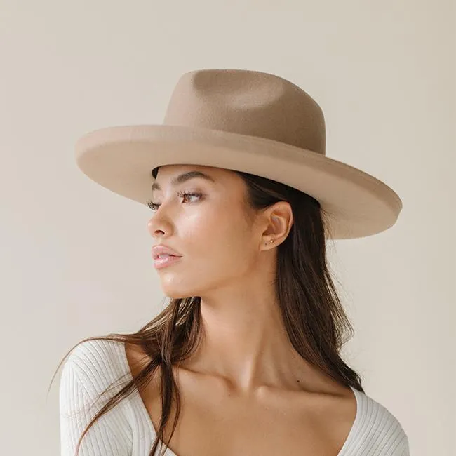 Maude Pencil Brim Hat, Tan | Gigi Pip