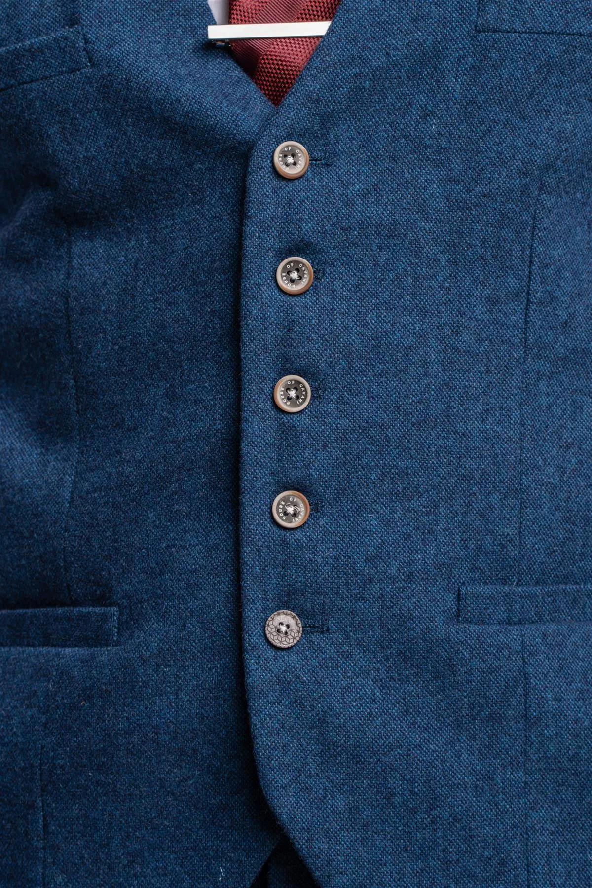 Orson Blue Tweed Waistcoat