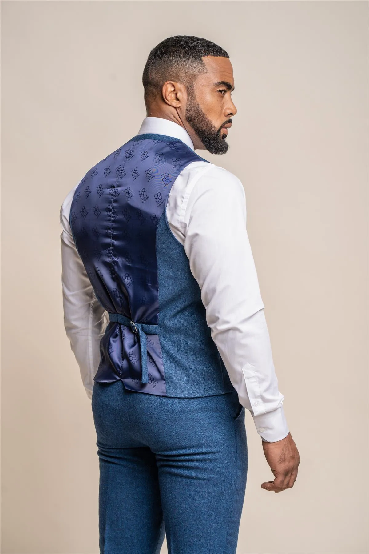 Orson Blue Tweed Waistcoat