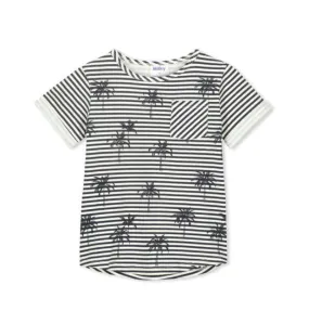 Palm Stripe Tee (Milky Kids)