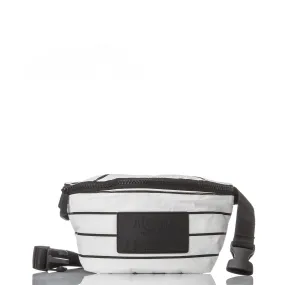 Pinstripe Mini Hip Pack / White & Black