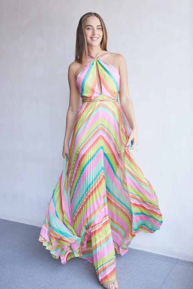 Pleated Long Dress